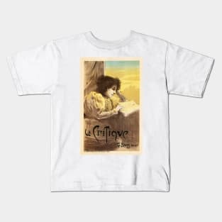 Le Journal  LA CRITIQUE 1895 Vintage French Literature Magazine Kids T-Shirt